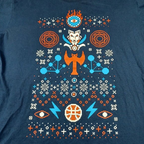 Marvel Lootcrate Exclusive Men's Size 2XL Strange Ugly Christmas Sweater T-Shirt - Picture 4 of 6